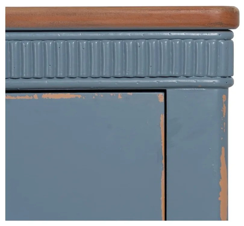 Kék jegenyefenyő alacsony komód 115x90 cm Shabby – Ixia