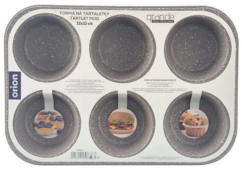 Fém muffin sütőforma 22x32 cm Grande – Orion