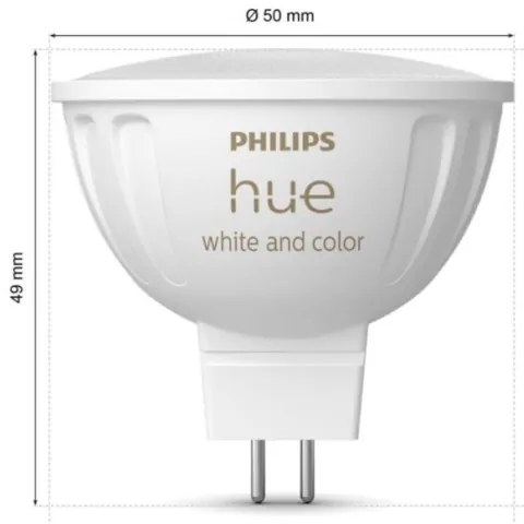 KÉSZLET 2x LED RGBW Dimmelhető izzó Philips Hue WACA GU5,3/MR16/6,3W/12V