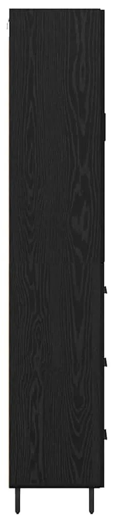 Magasfiú Musta tammi 69,5 x 34 x 180 cm Műanyag Fa és Üveg