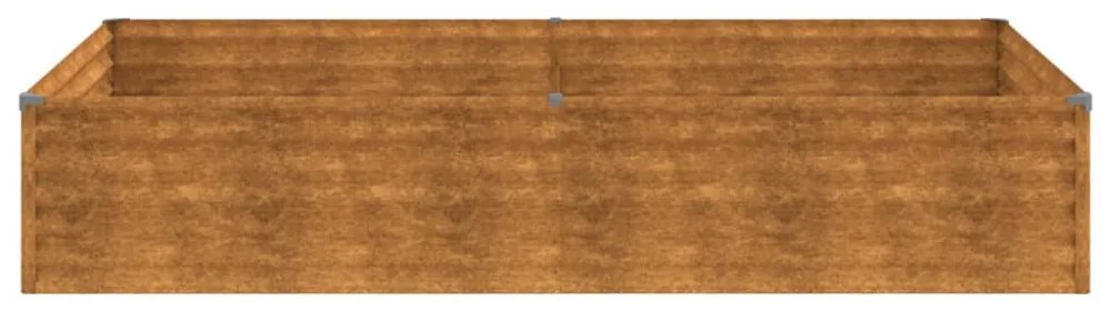corten acél kerti magaságyás 195x100x36 cm