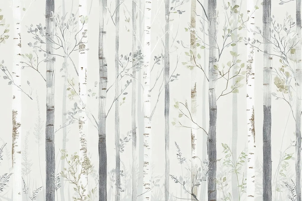 Fotótapéta Flizelina Gyerekek Erdő Park Kert Nyírfák 208x146 ragasztó