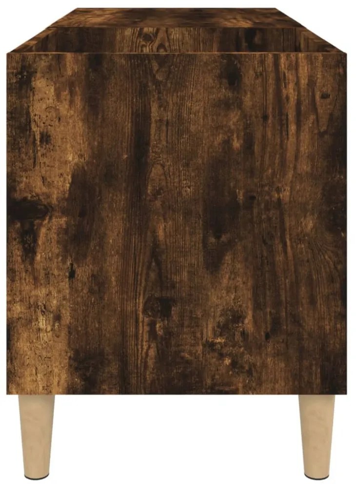 füstös tölgy színű szerelt fa hanglemezszekrény 84,5x38x48 cm