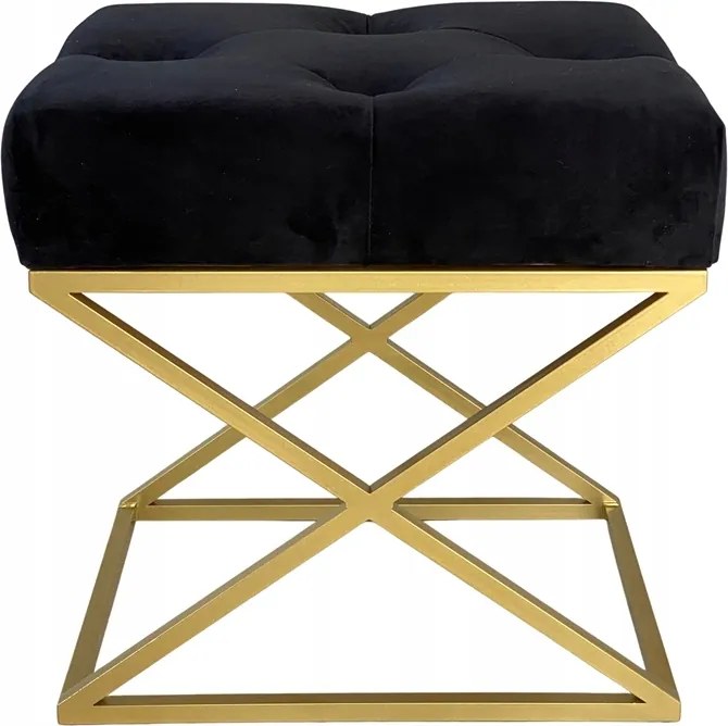 Pad puff kárpitozott fém loft fekete arany