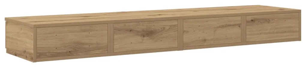 Ágyfiókok fiókkal kézműves tölgy 135 x 36.5 x 16.5 cm Faanyag