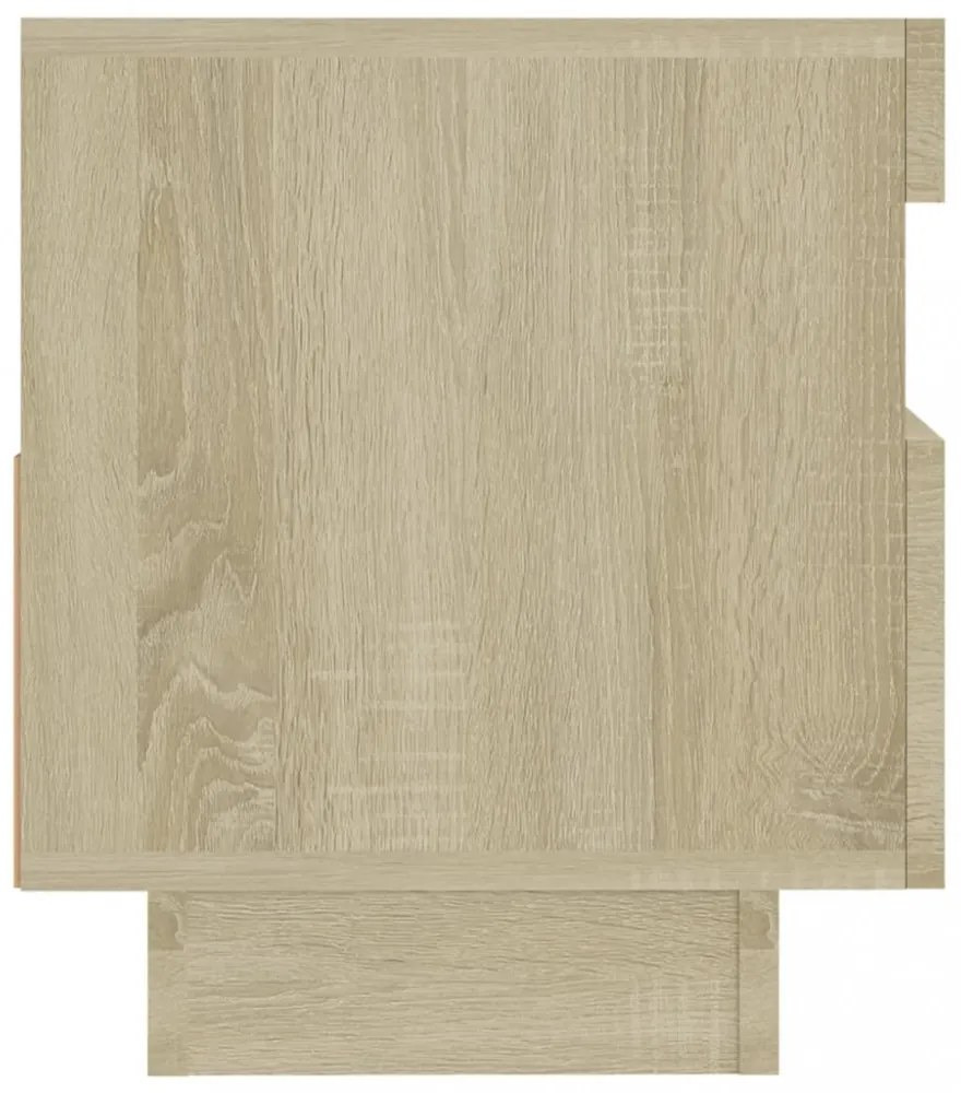 sonoma tölgy színű TV-szekrény LED-lámpákkal 80 x 35 x 40 cm