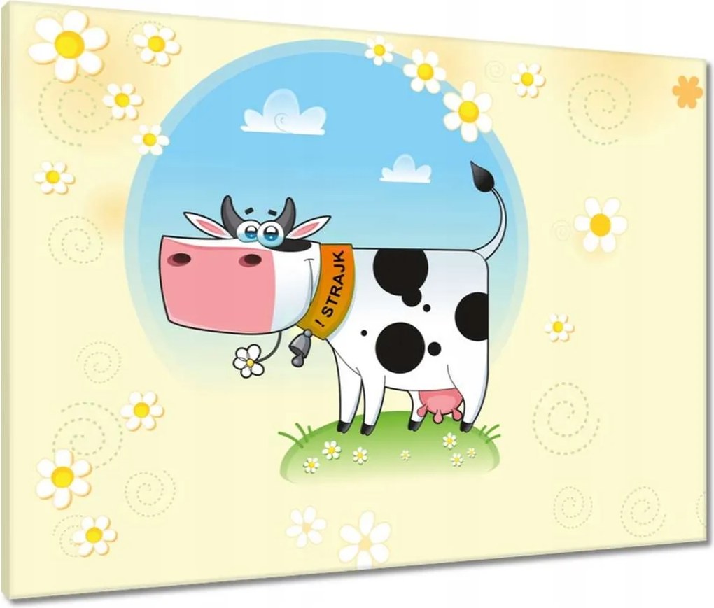 Vászonkép 80x60 A tehén nem változtatja meg a véleményét