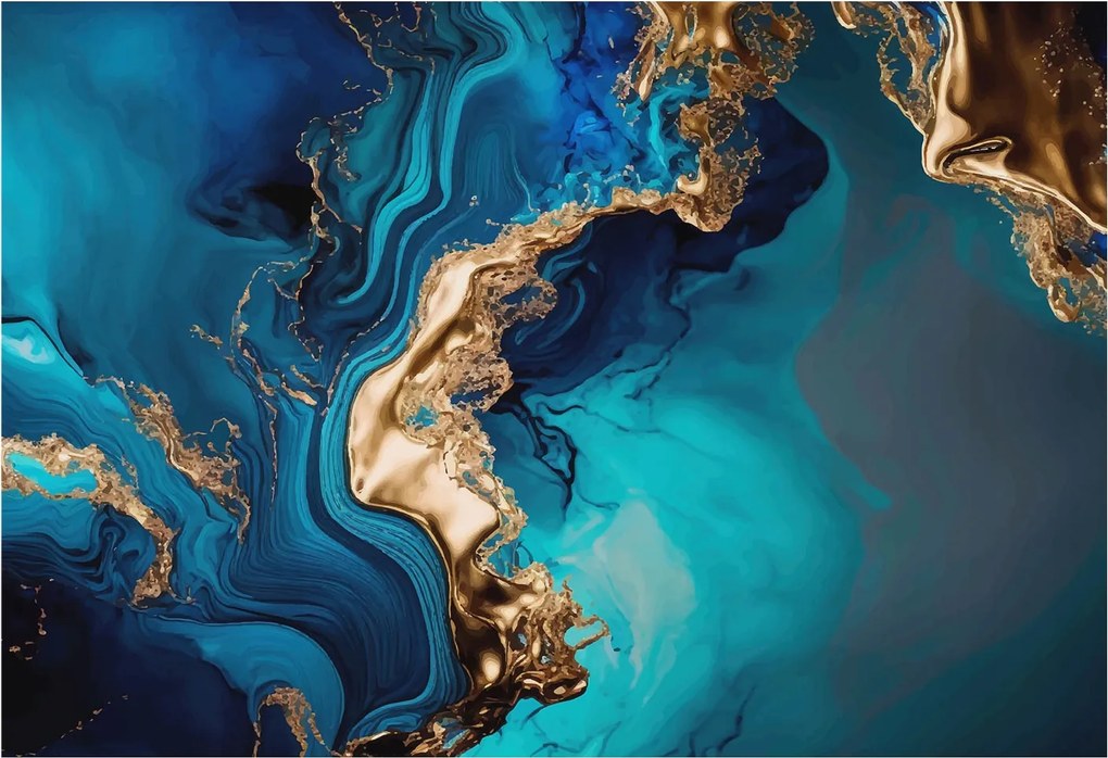 Fali tapéta Flizelin Falfestmény Prémium Színes absztrakt 152x104 Ragasztó