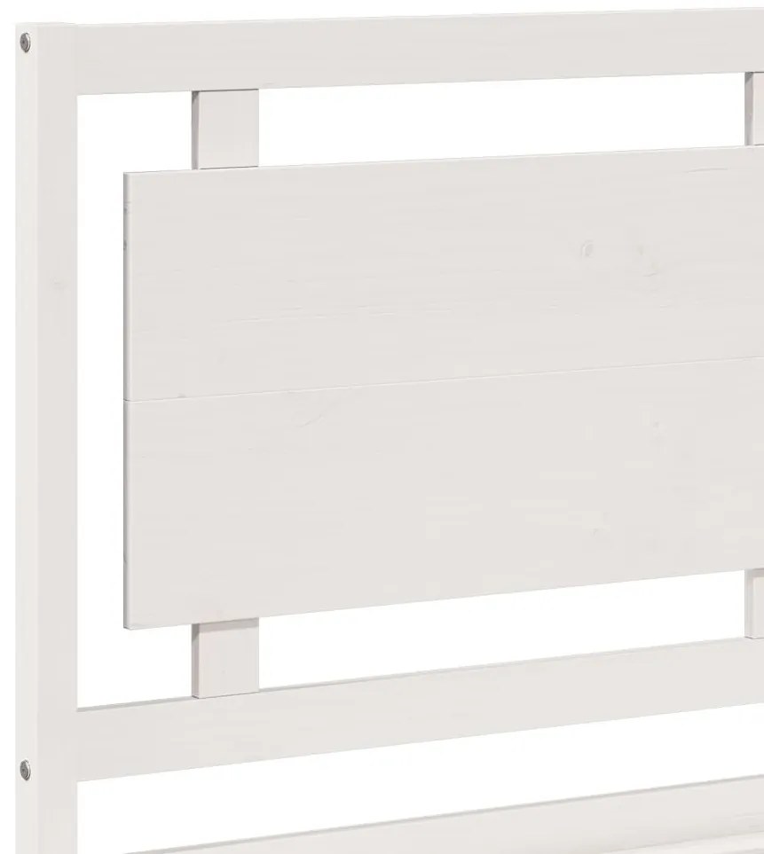 fehér tömör fa extra hosszú ágykeret matrac nélkül 200 x 220 cm
