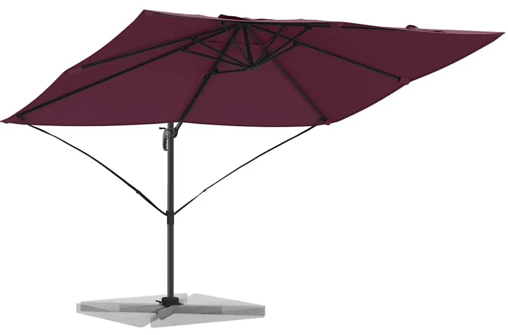 Cantilever Roma Napernyő Piros és Fekete 352 x 251 x 260 cm