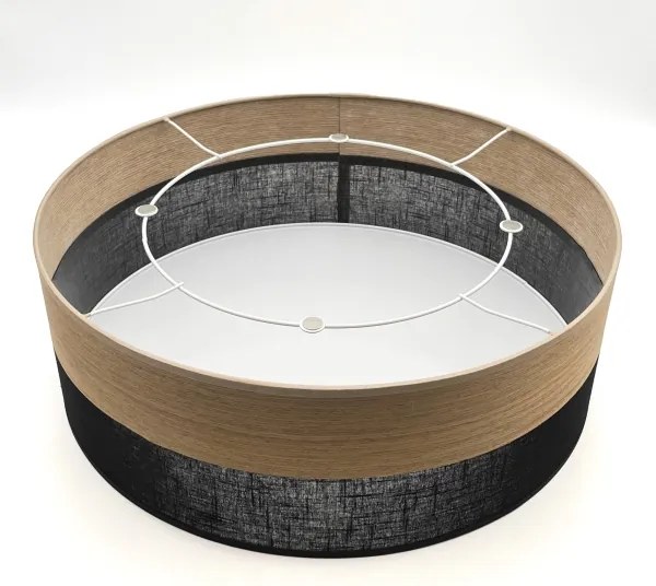 Mennyezeti lámpa SIRJA WOOD 2xE27/15W/230V átm. 45 cm fekete/tölgy