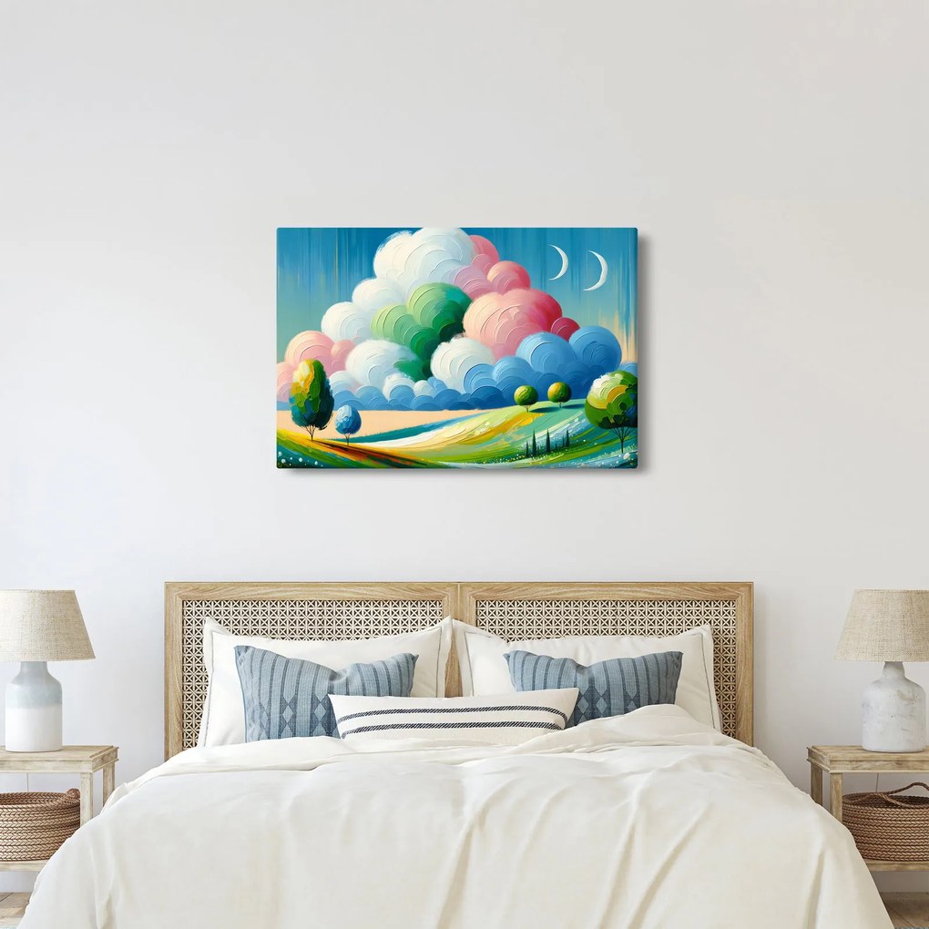 Kép - Tájkép felhővel (90x60 cm)