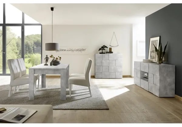 SERIAN beton szürke komód