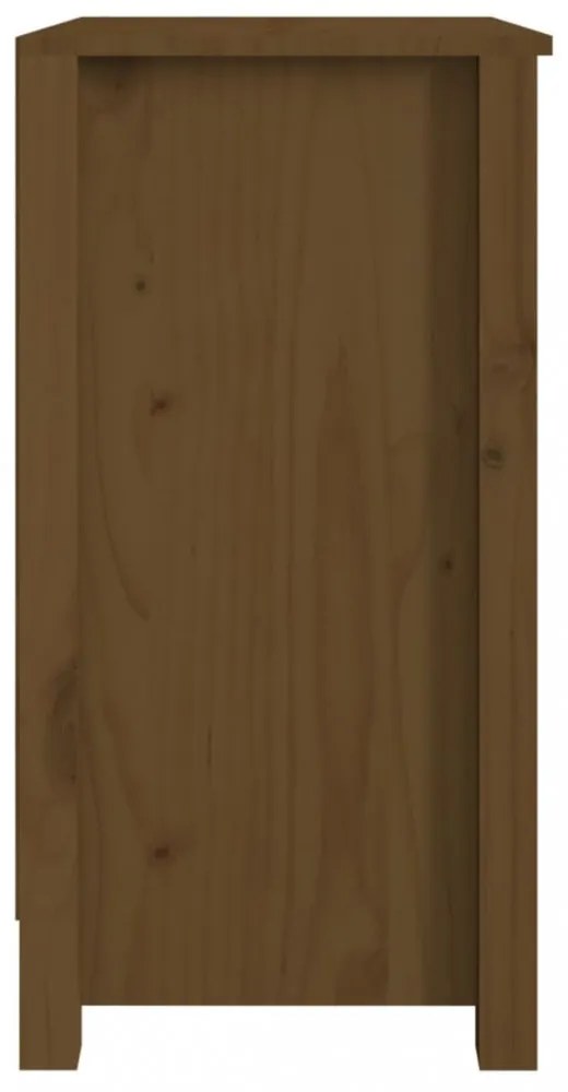 mézbarna tömör fenyőfa faliszekrény 50x35x68 cm