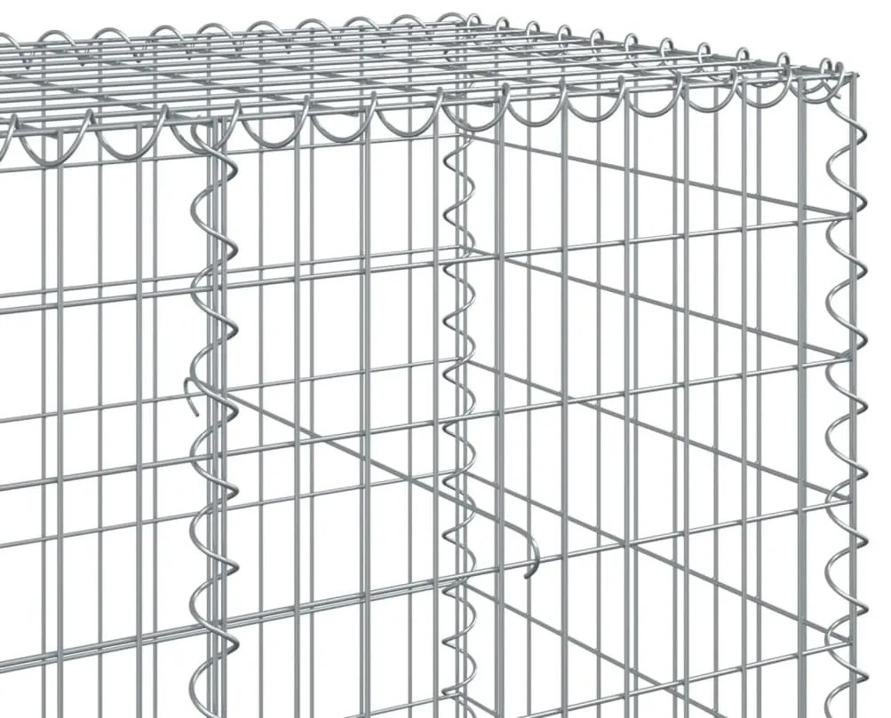 horganyzott vas gabion kosár fedéllel 1000 x 100 x 100 cm