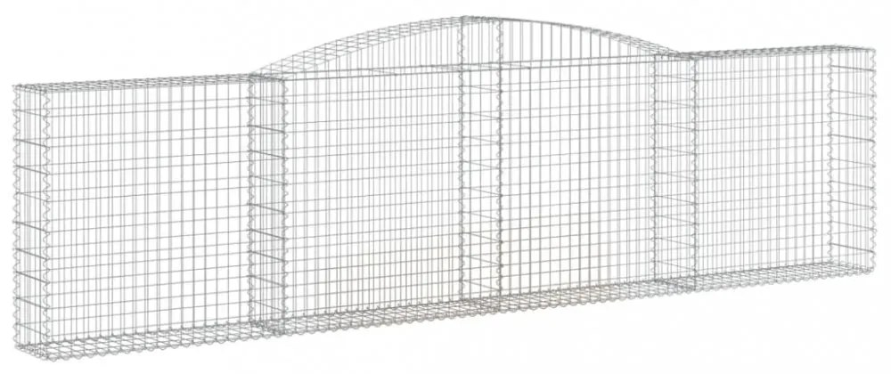 7 db íves horganyzott vas gabion kosár 400x30x100/120 cm