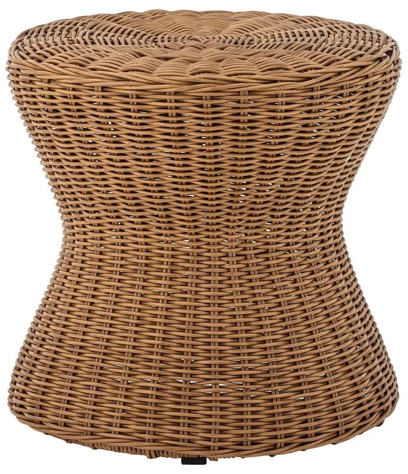 Műrattan kerek kerti tárolóasztal ø 53 cm Roccas – Bloomingville