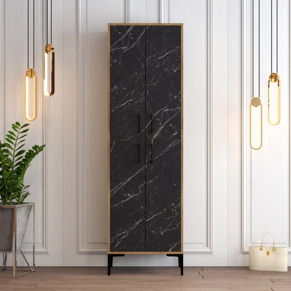 Berlin A - Walnut, Black Marble