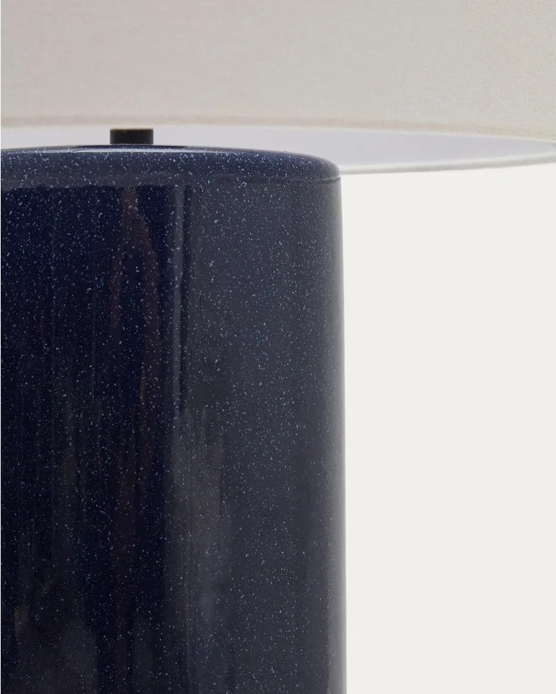 Kék asztali lámpa textil búrával (magasság 53,5 cm) Toneric – Kave Home