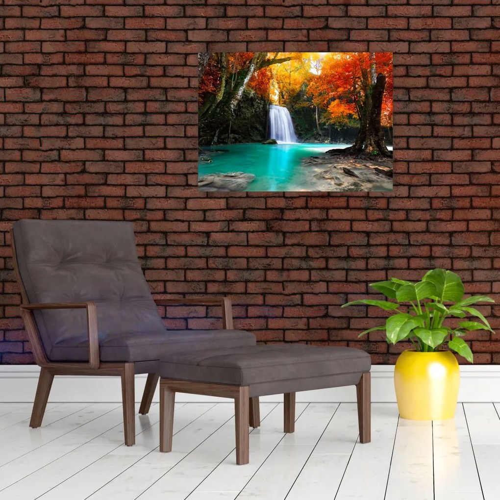 Kép - Smaragd lagúna (üvegen) (70x50 cm)
