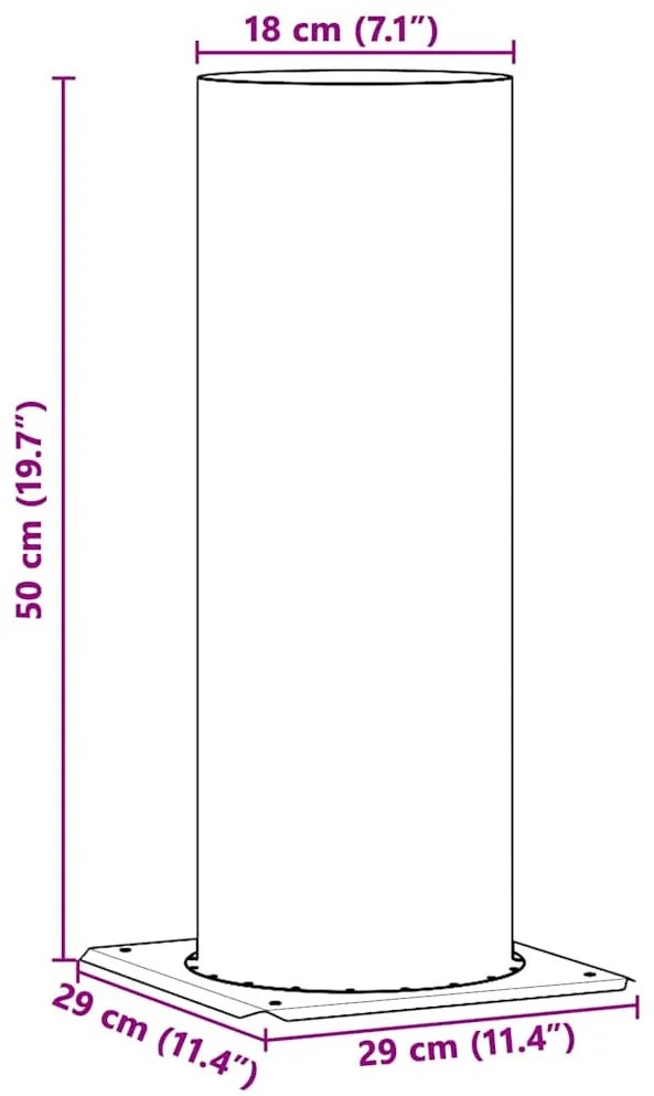 Kémény fej kiterjesztés Ezüst 29 x 29 x 50 cm Rozsdamentes acél