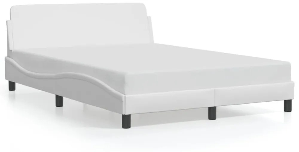 fehér műbőr ágykeret Dover 140x200 cm