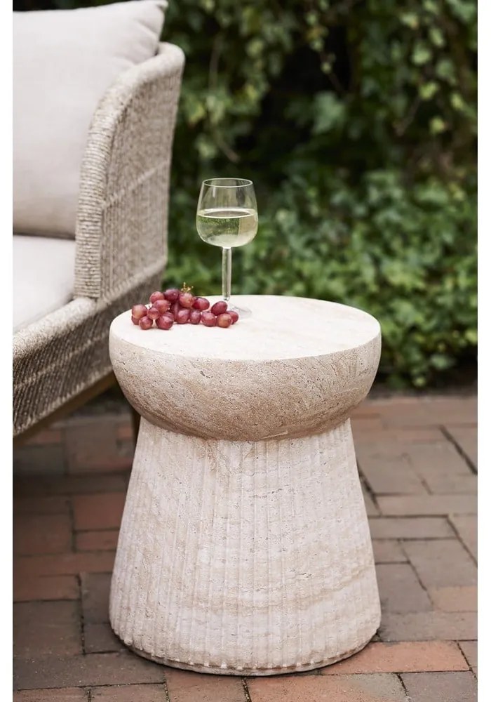 Kő kerek kerti kisasztal ø 37 cm Bonn – House Nordic