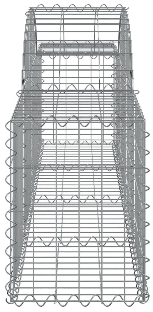 15 db íves horganyzott vas gabion kosár 200x30x40/60 cm