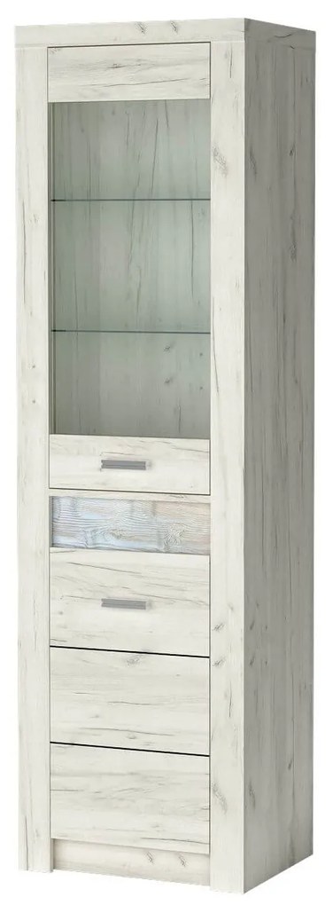Vitrin Indie 04 (LED világítással) (fehér craft) . 1057762