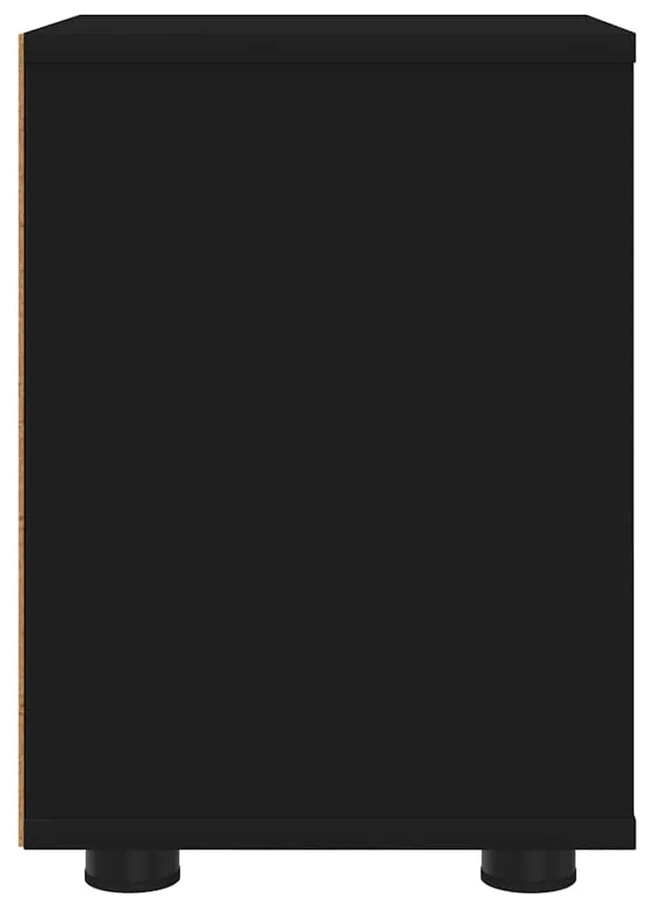 Éjjeli asztal fiókkal Fekete 30,5 x 30 x 43 cm Faanyag