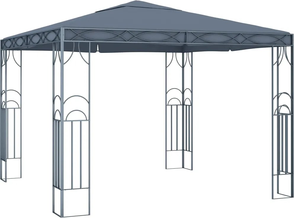 vidaXL antracitszürke pavilon 300 x 300 cm