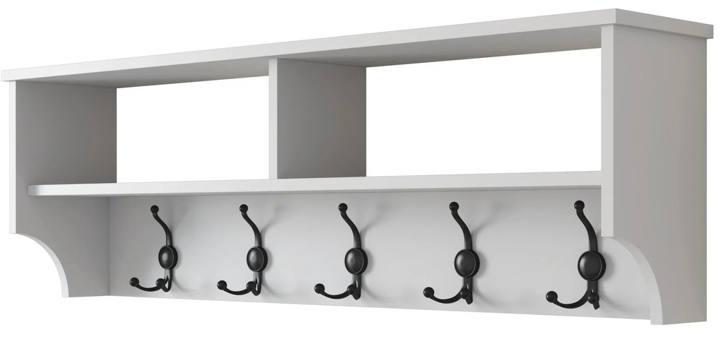 Előszobafal Kabáttartó 120x37x22 cm, fehér