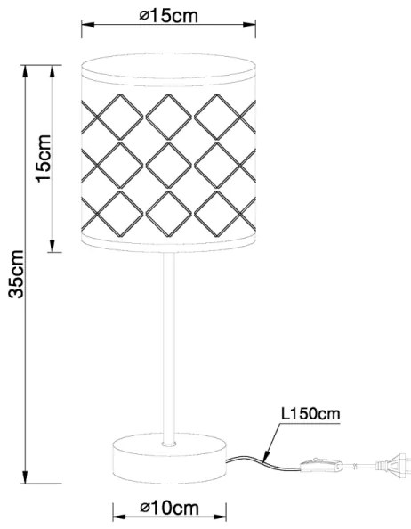 Globo 15228T - Asztali lámpa KIDAL 1xE14/40W/230V