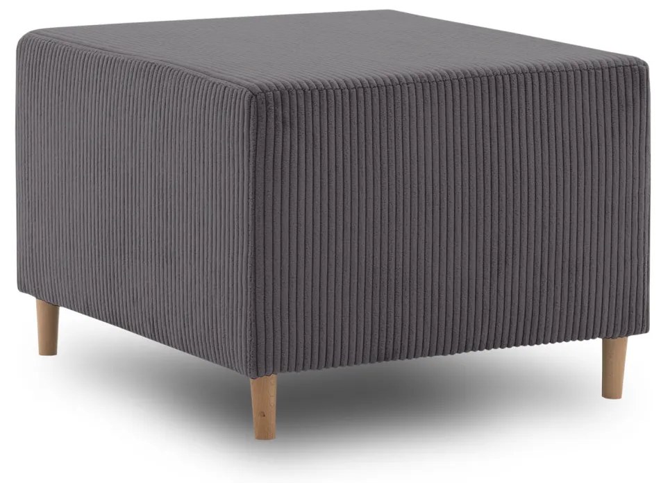 Fireze puff, kordbársony, szürke