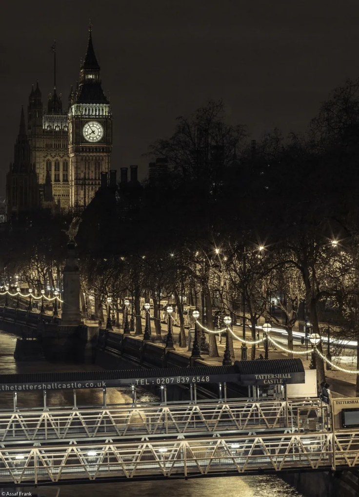 Poszter 20,5x28,4cm Esti kilátás a Big Benre, Assaf Frank