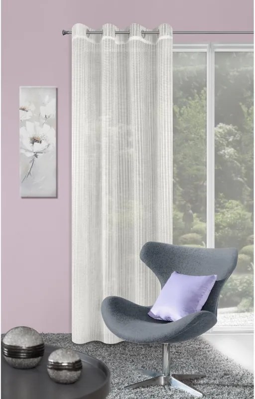 Készfüggöny karikákon 140x250cm Krém színű