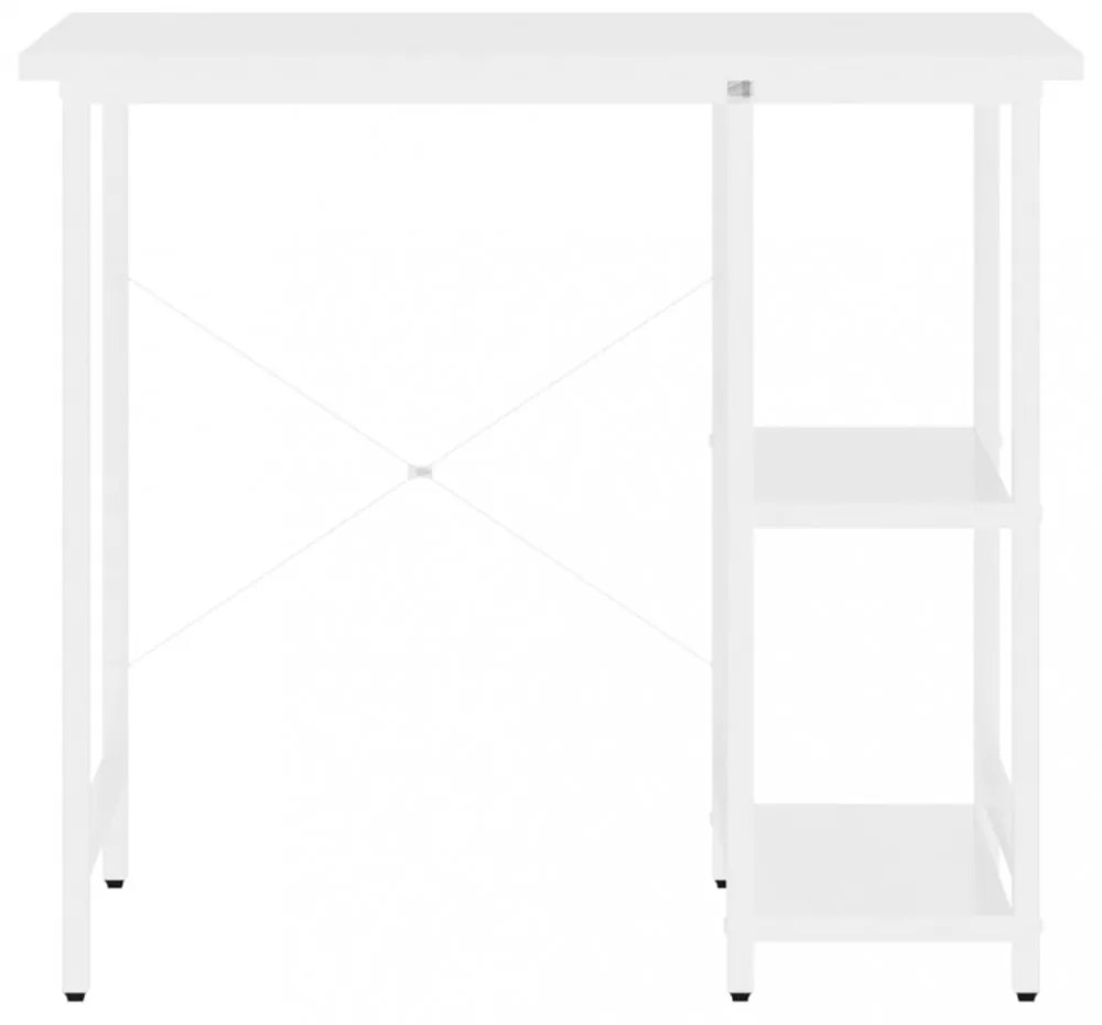 fehér MDF és fém számítógépasztal 80 x 40 x 72 cm