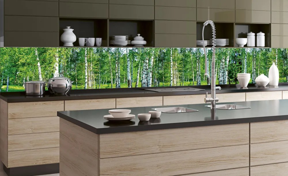 BIRCH GROW öntapadós konyhai poszter, 260x60 cm