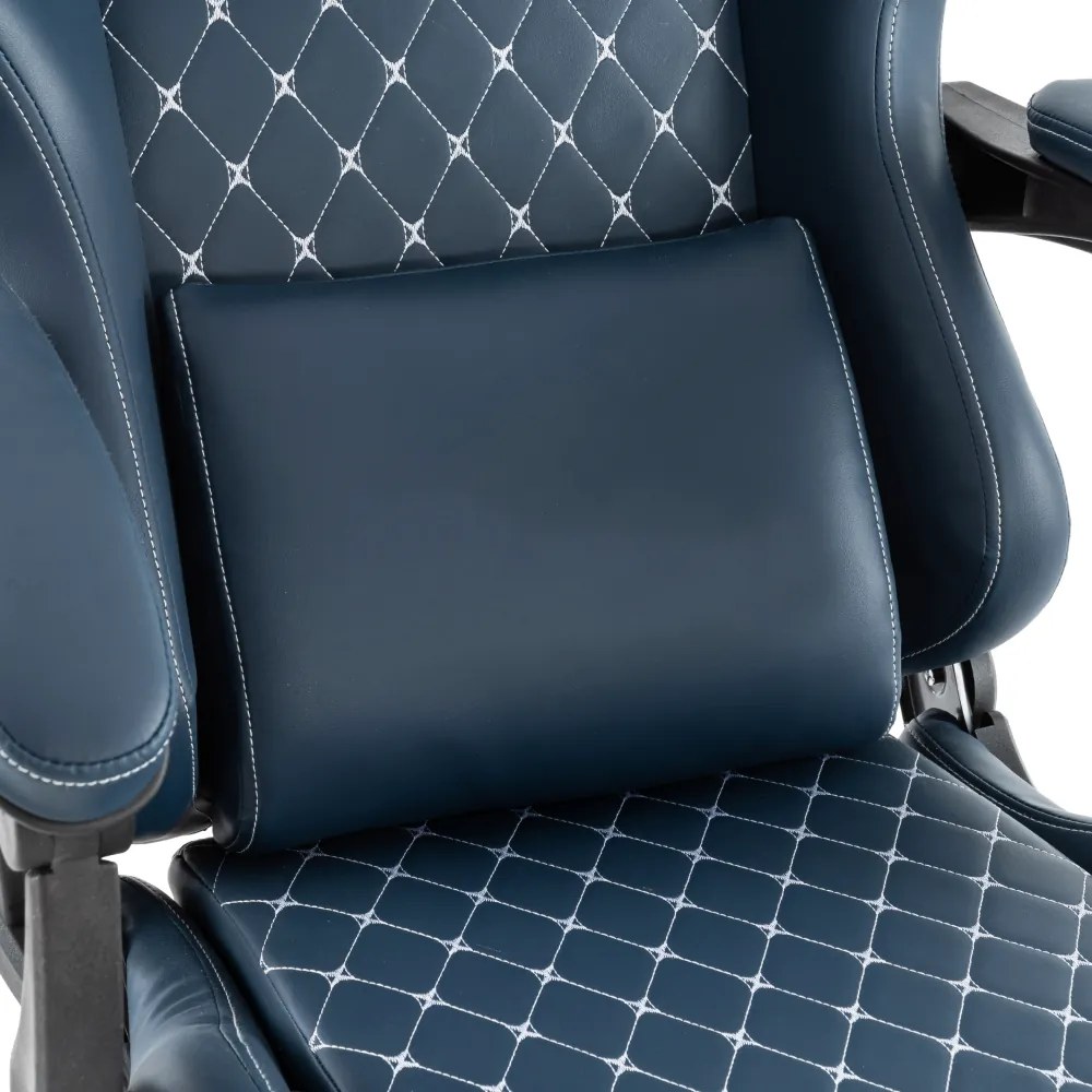 Irodai/gamer szék, kék, teherbírás 150 kg, SAMIE