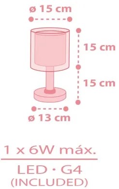 Dalber 41571S - LED gyereklámpa BABY TEDDY 1xG4/4W/230V, rózsaszín