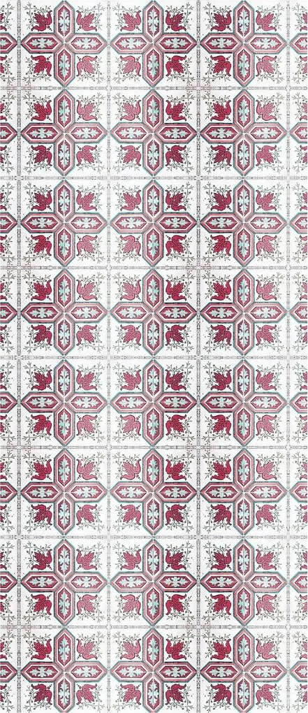 Matrica Fotótapéta Geometrikus virágok pasztell dísz 91x211