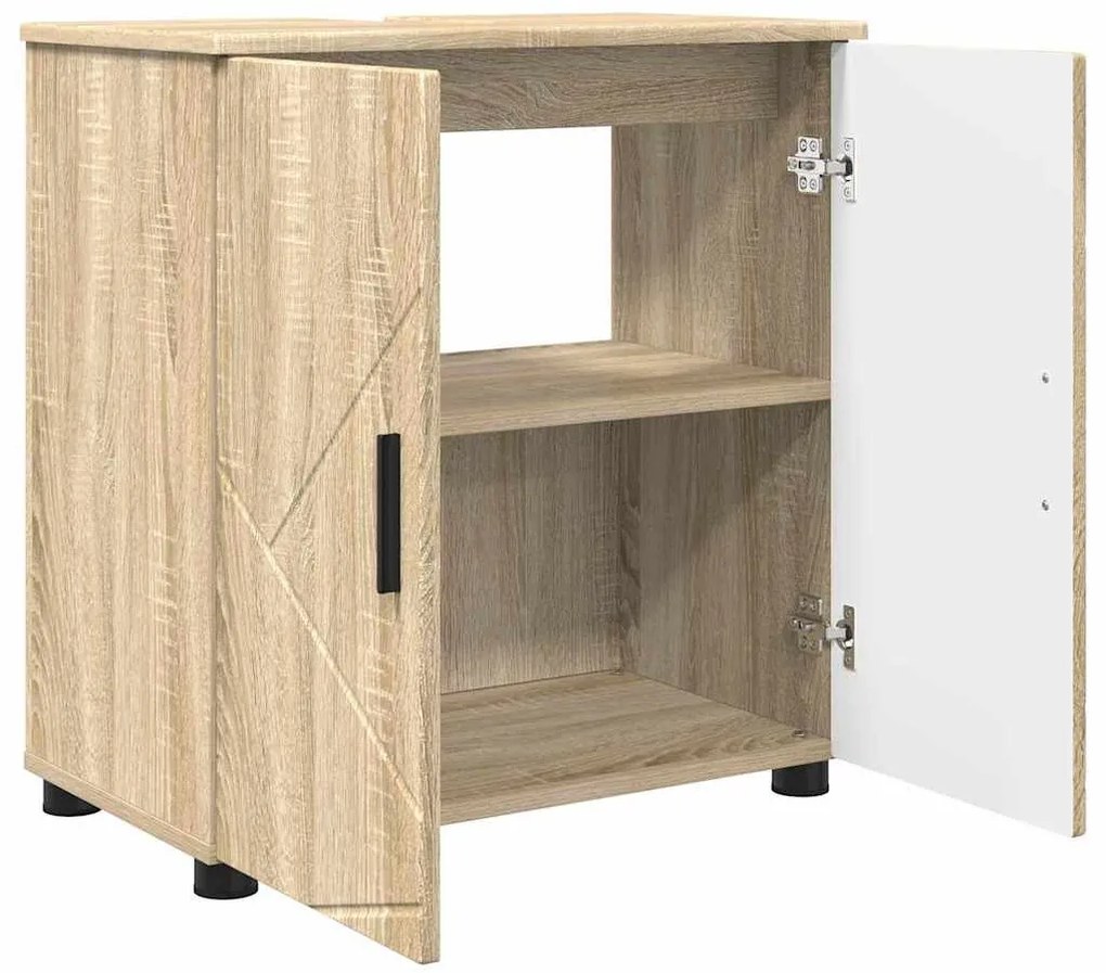 Fürdőszoba bútor szett 3 pcs sonoma tölgy 61 x 35 x 64 cm