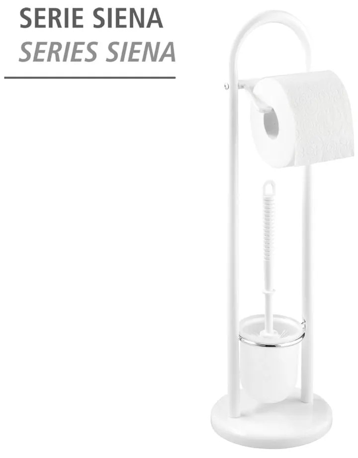 Siena fehér WC-kefe és WC-papír tartó - Wenko
