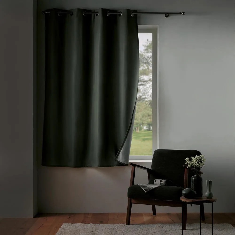 Szürke mikroszálas termo függöny 135x180 cm Micropolar – douceur d'intérieur