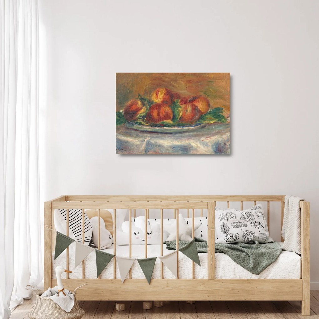 Üveg kép - Auguste Renoir, Peaches on a Plate, reprodukciók (70x50 cm)