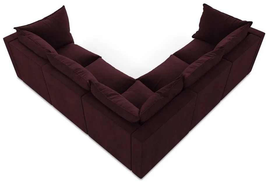 Borvörös sarokkanapé Manao – Makamii