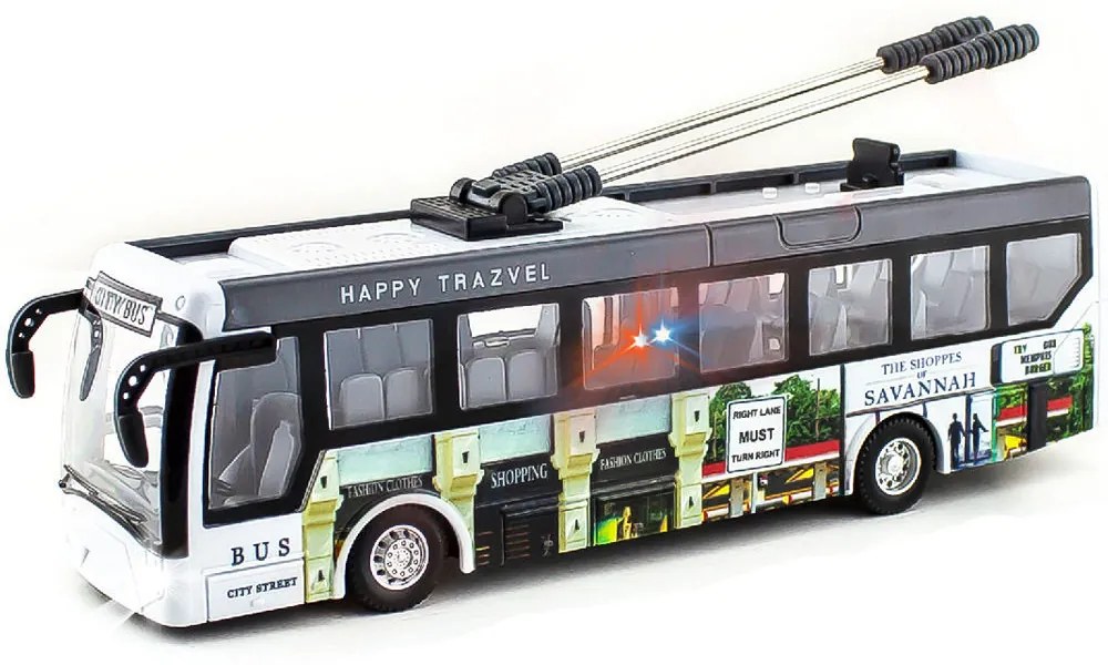 City 1:32 RC Buszmodell Távirányítós Játékautó Gyerekeknek 27Mhz RC játékautó fényfejjel 3.7V Akku Busz