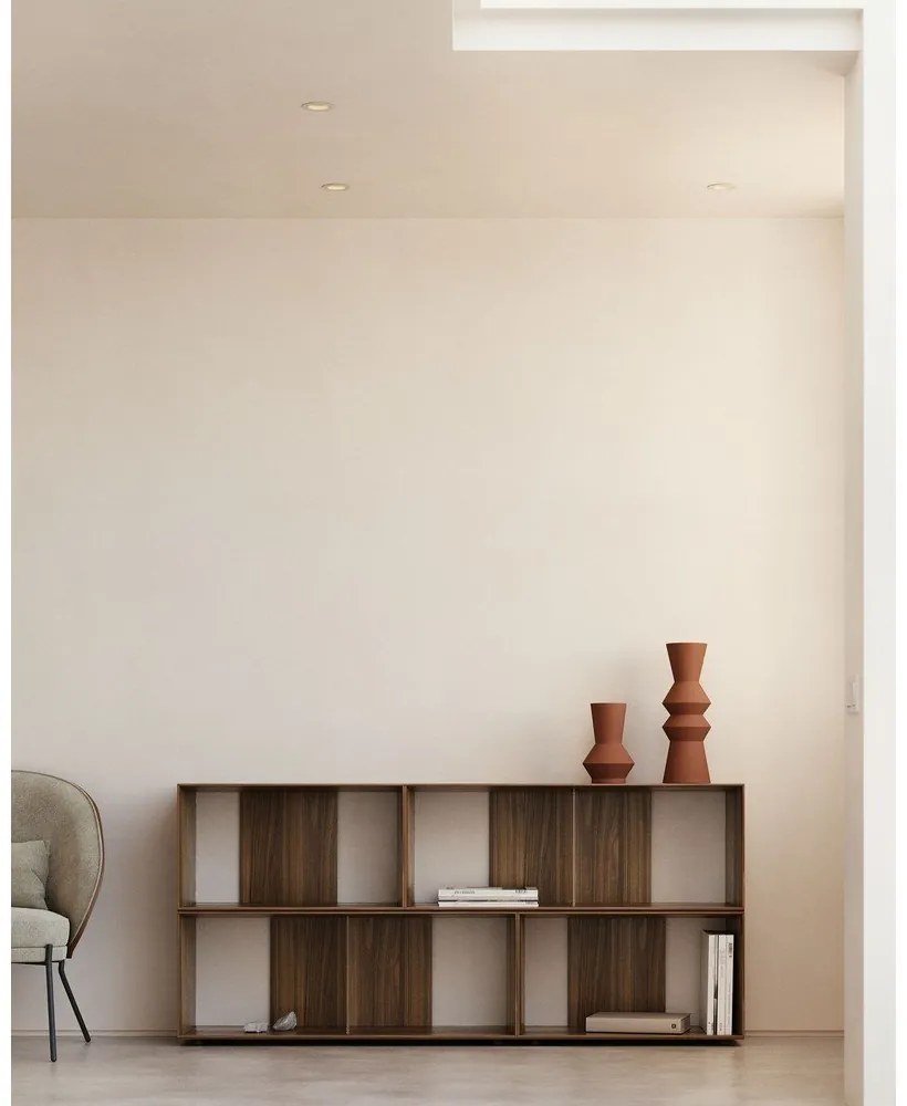 Natúr színű moduláris polcrendszer szett tölgyfa dekorral 4 db-os 168x76 cm Litto – Kave Home