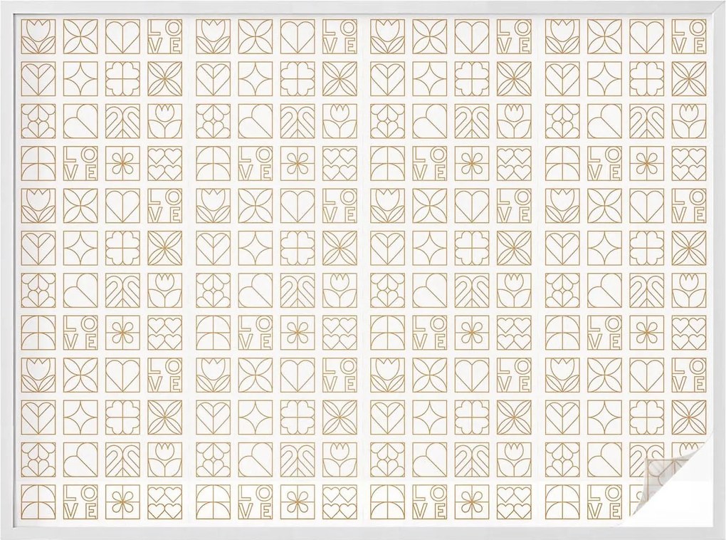 Ablakfólia Öntapadós Adatvédelem Geometrikus szerelem 200x146