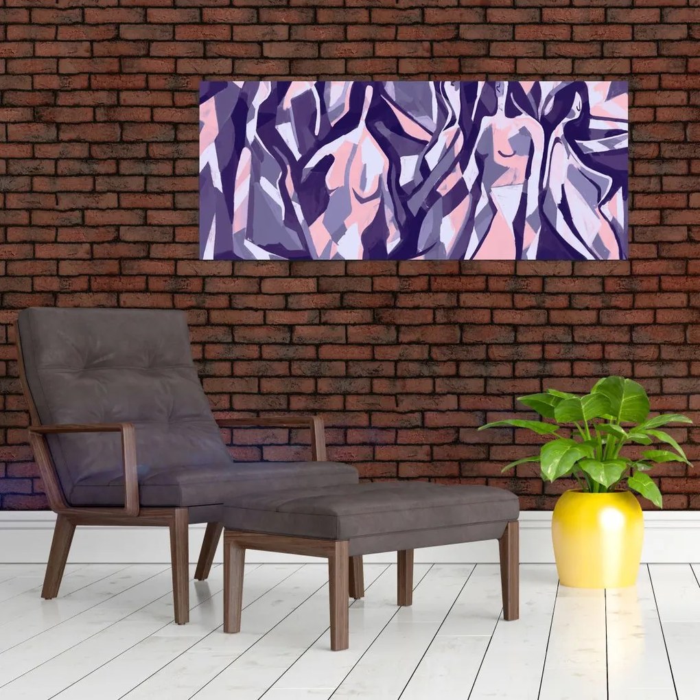 Kép - absztrakt nők (120x50 cm)